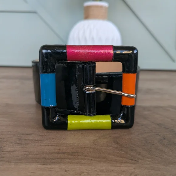 Leatherock Vintage Black Leather Belt - Picture 2 of 10